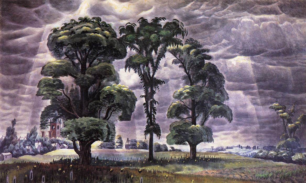 krajobraz lekko drży. Charles Burchfield, praca 2.