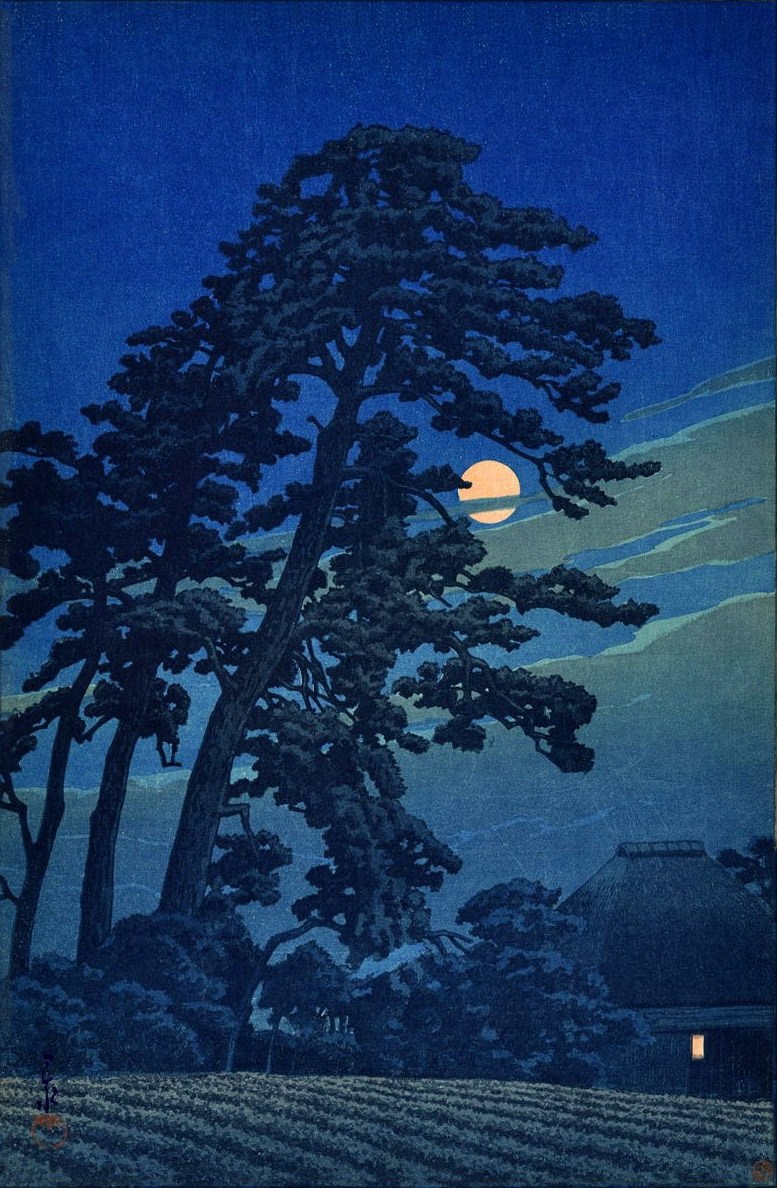 światło zatrzymało się na chwilę. Hasui Kawase, praca 3.
