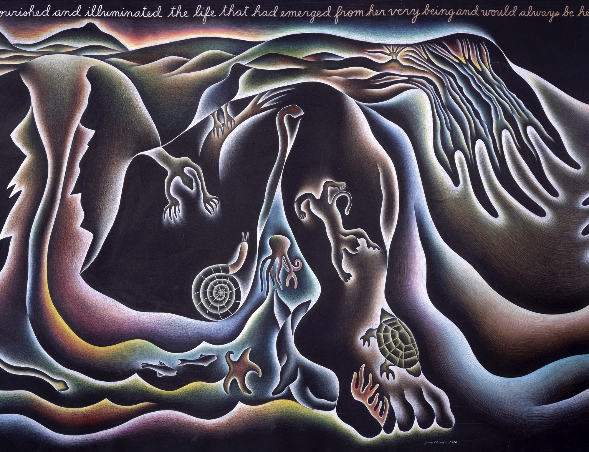 tak przychodzimy na świat. Judy Chicago, praca 3.