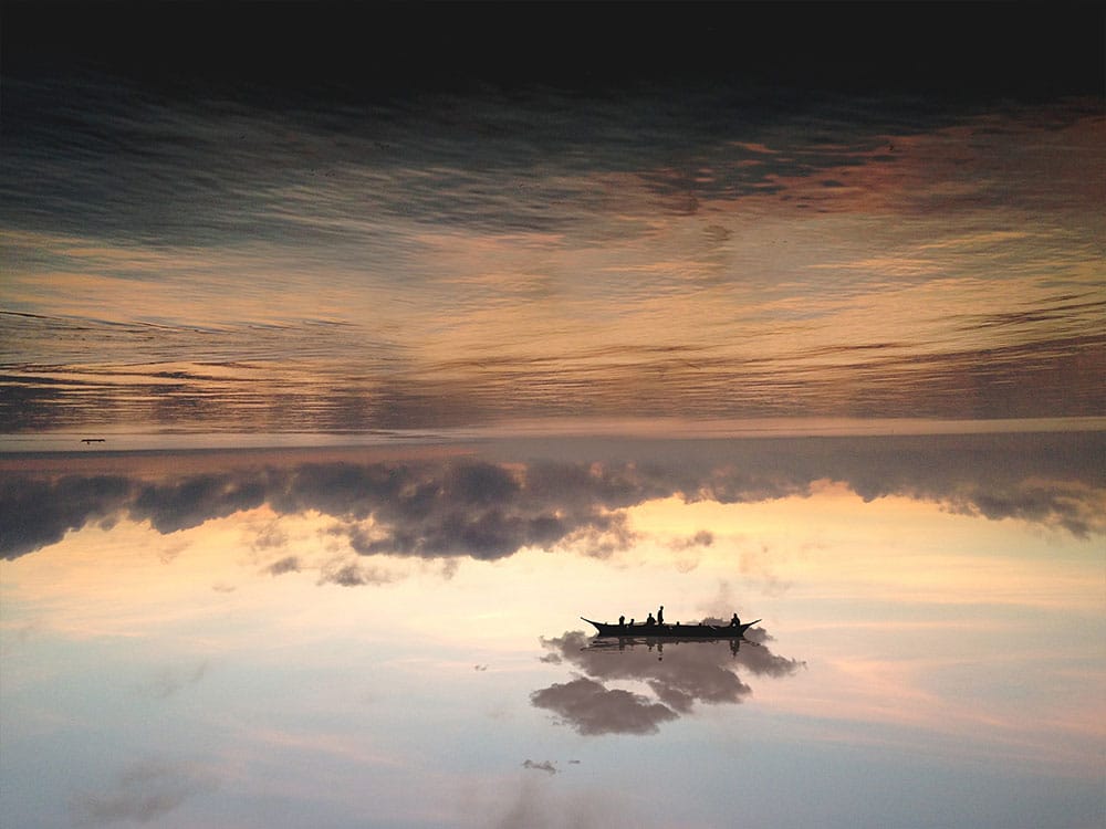 krajobraz zawinął się nad głową. Laurent Rosset, praca 3.