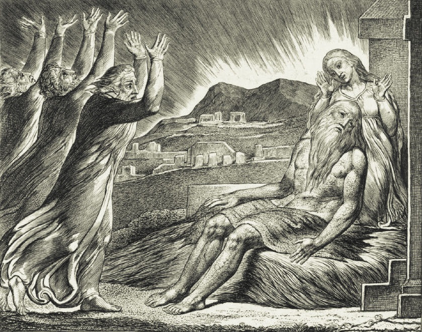 hiob rozmawia z ciemnością. William Blake, praca 8.
