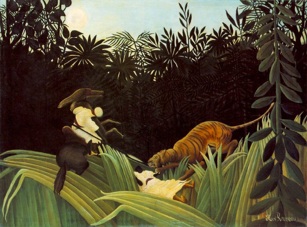 nigdy nie byłem w tej dżungli. Henri Rousseau, praca 6.