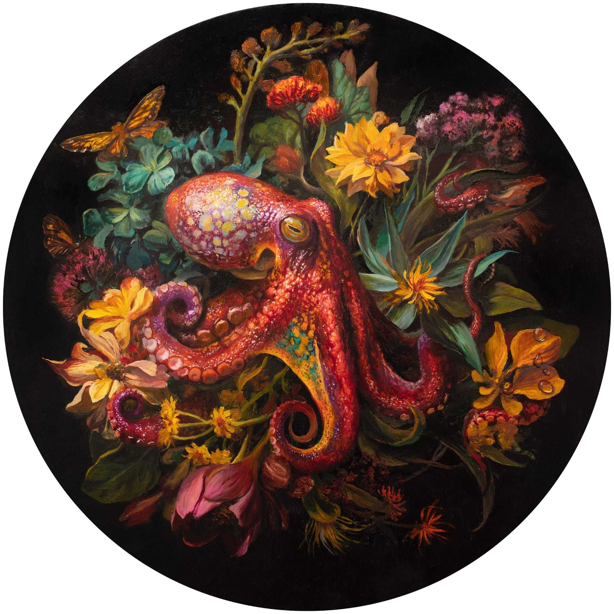 meduzy przyleciały do paproci. Martin Wittfooth, praca 6.