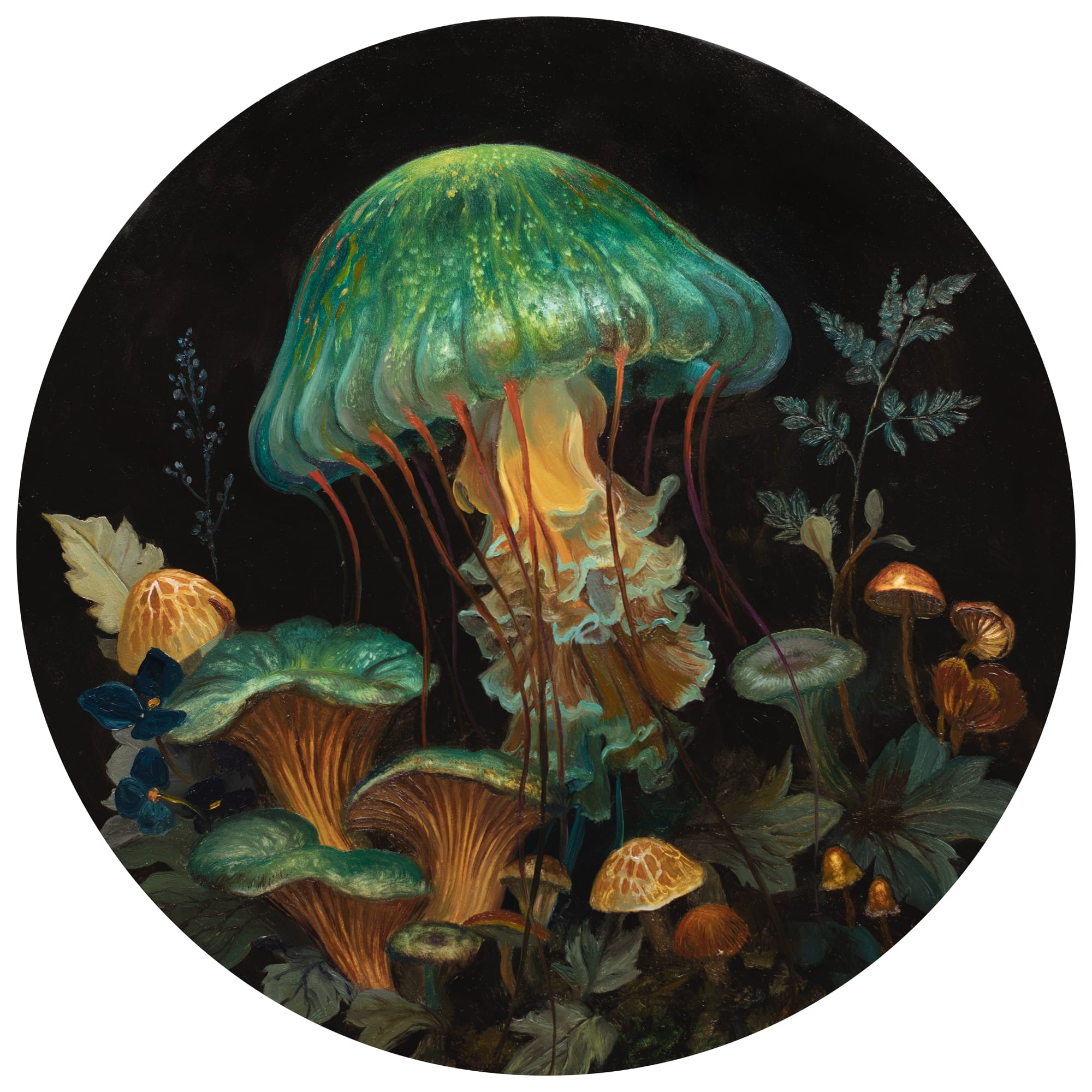 meduzy przyleciały do paproci. Martin Wittfooth, praca 2.