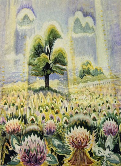 krajobraz lekko drży. Charles Burchfield, praca 6.
