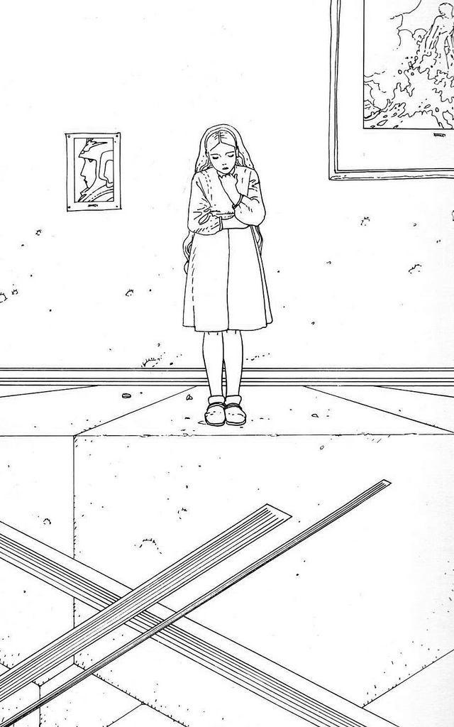 kosmos narysowany jedną kreską. Moebius (Jean Giraud), praca 6.