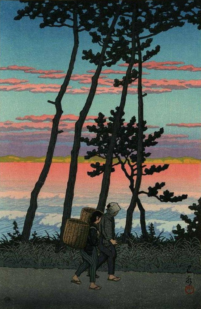 światło zatrzymało się na chwilę. Hasui Kawase, praca 5.