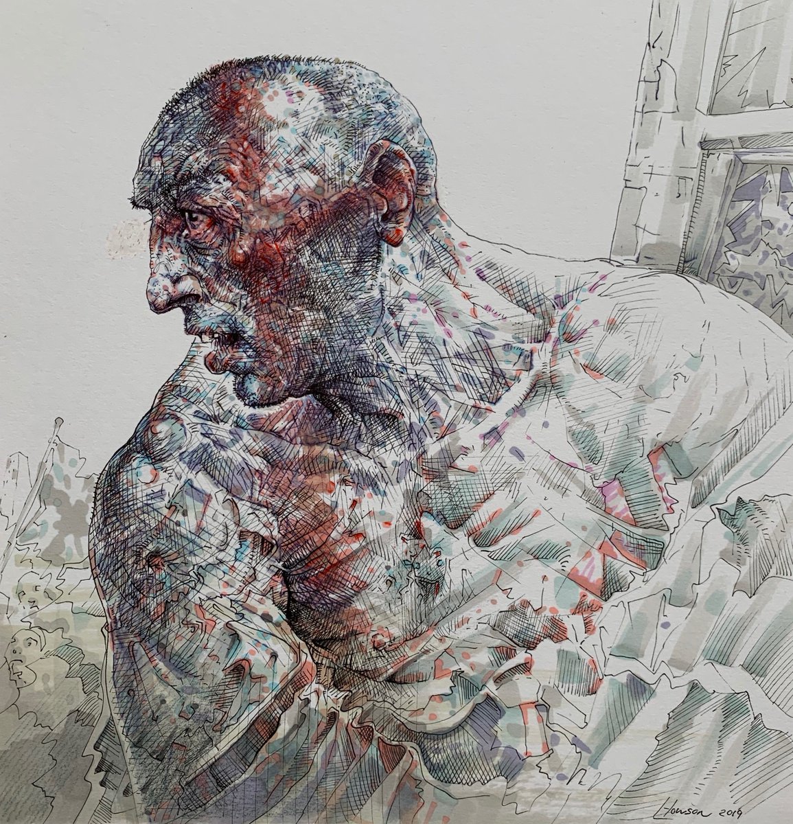 ile człowiek potrafi znieść i zrobić. Peter Howson, praca 2.