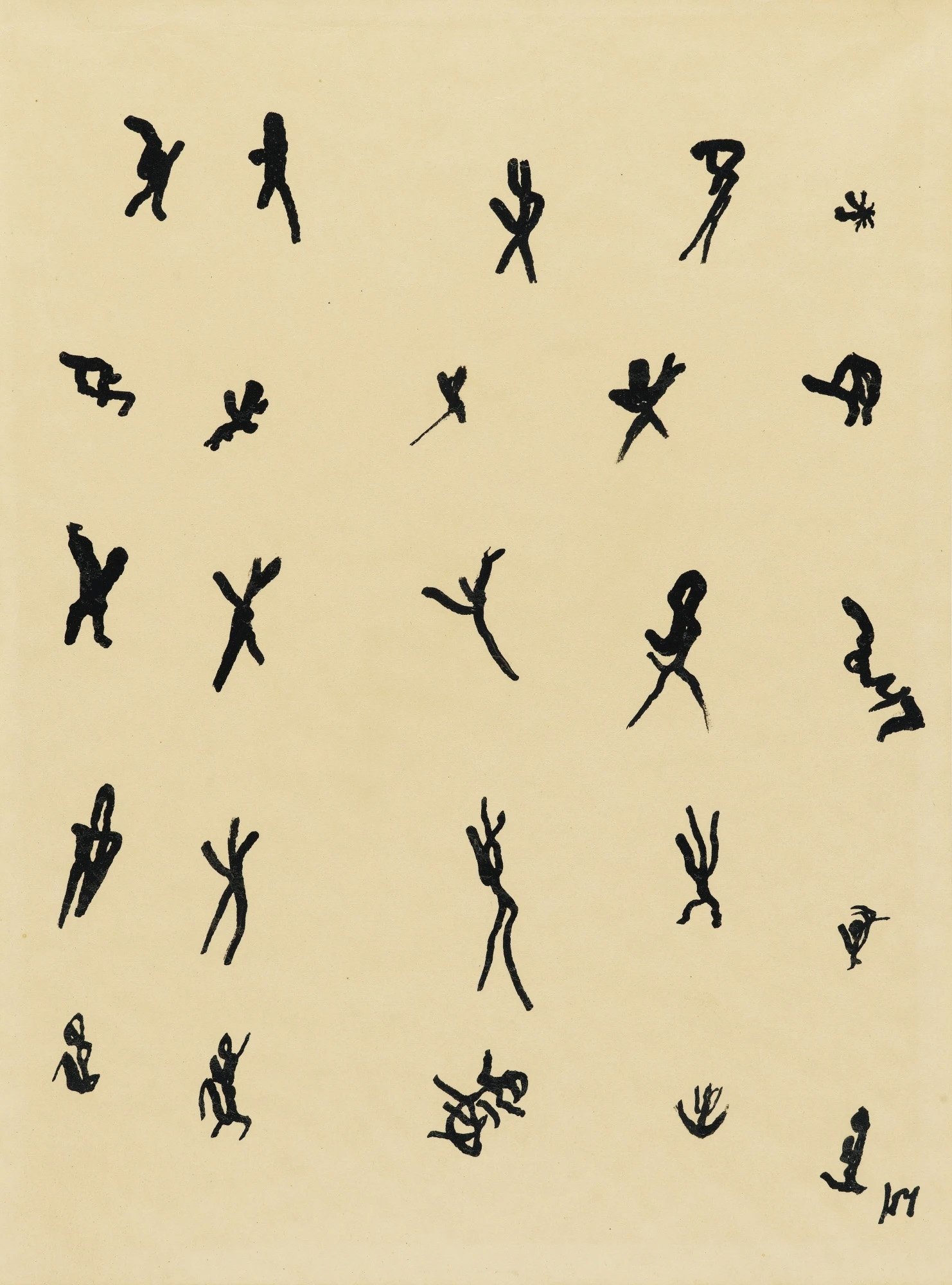 znaki piszą się same. Henri Michaux, praca 9.