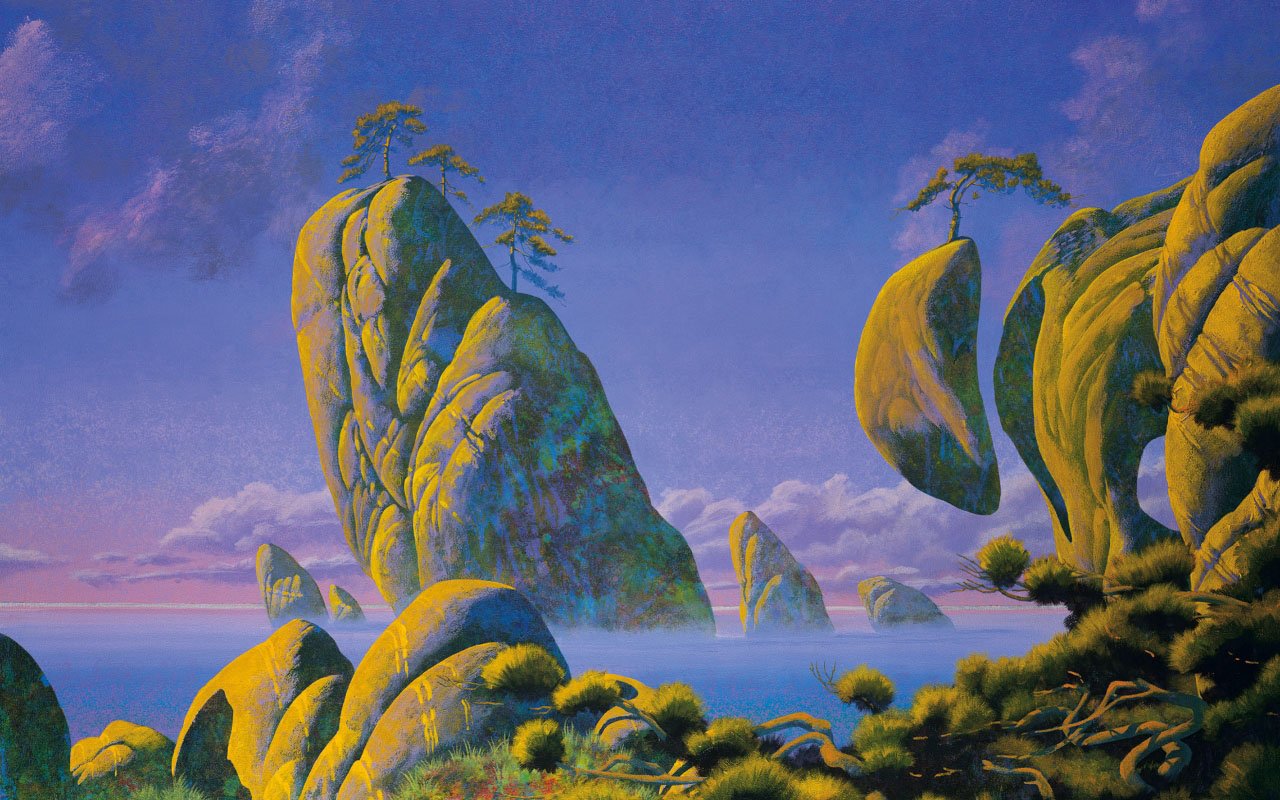 wyspa zgubiła ziemię. Roger Dean, praca 8.