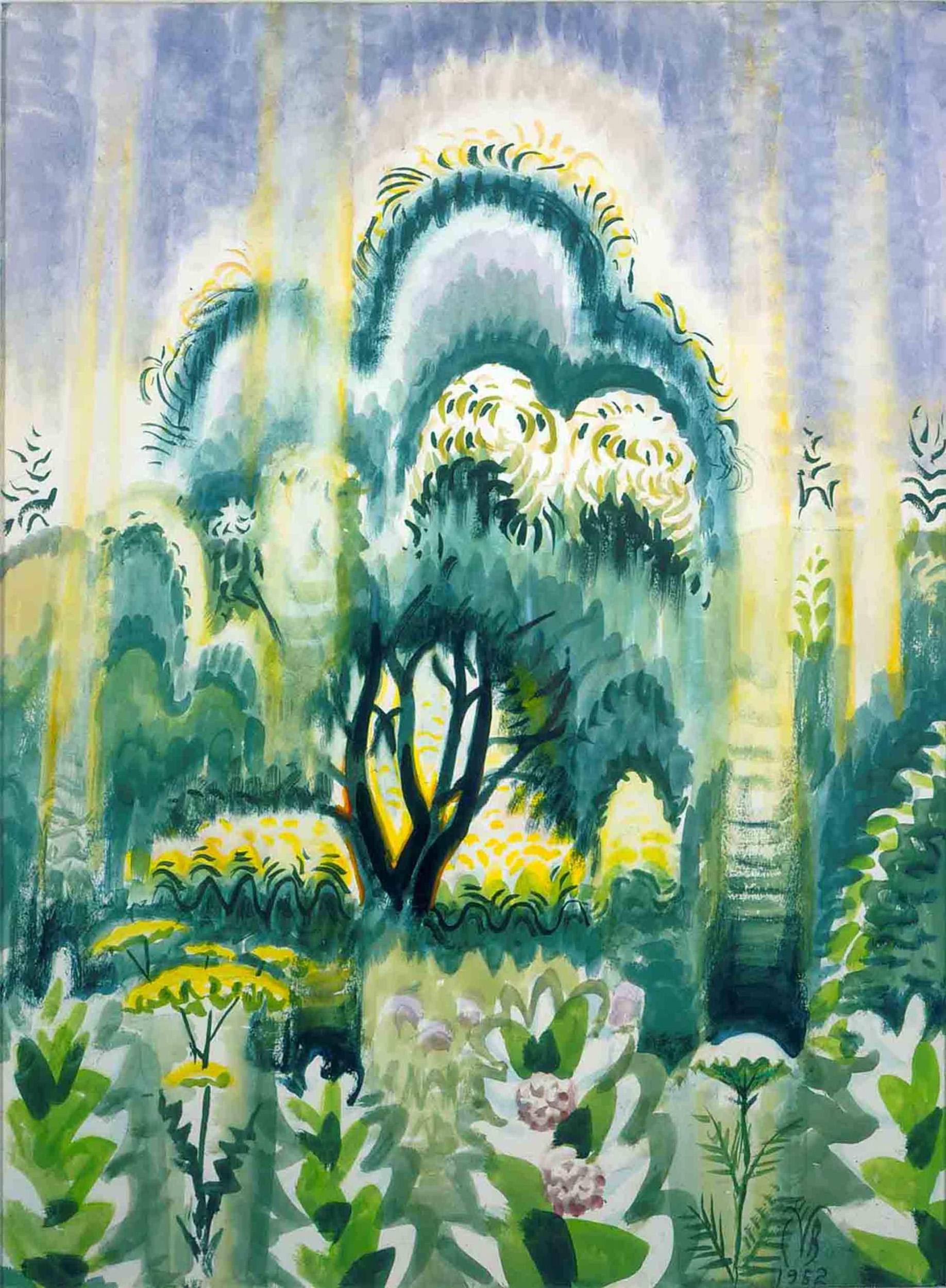 krajobraz lekko drży. Charles Burchfield, praca 1.