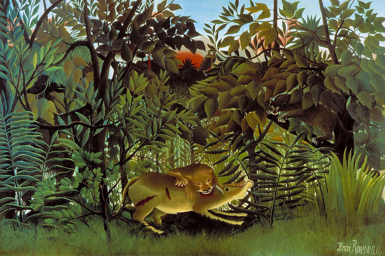 nigdy nie byłem w tej dżungli. Henri Rousseau, praca 7.