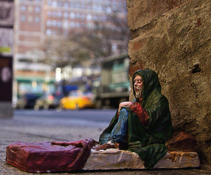 nie zauważyliście małych ludzi. Isaac Cordal, praca 7.