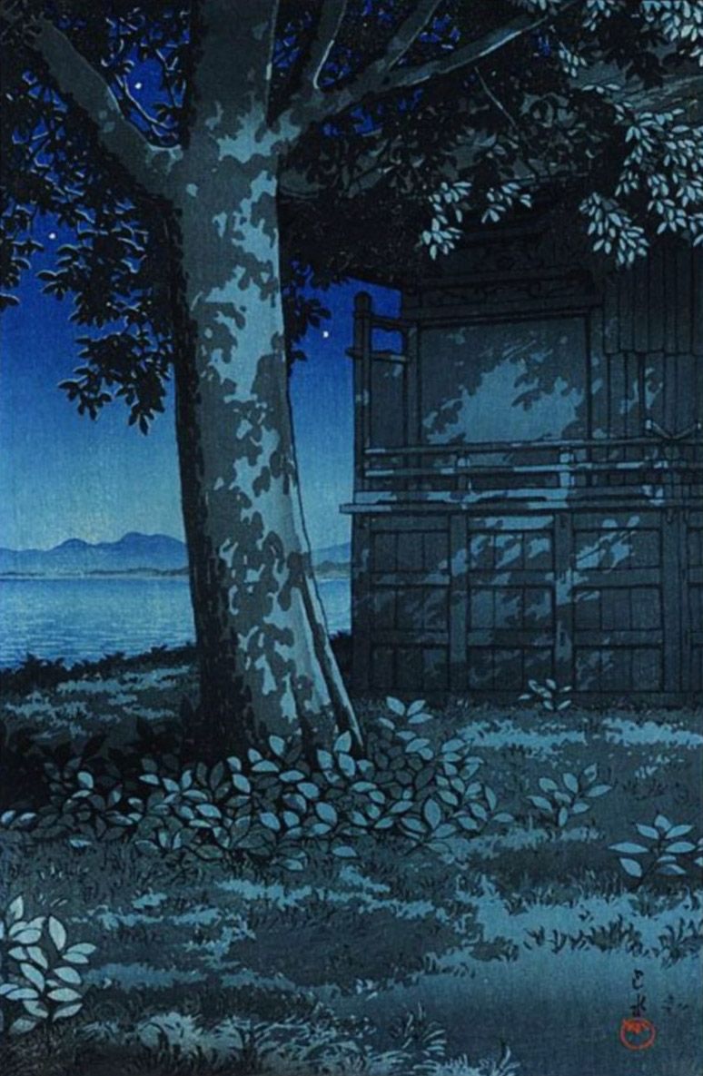 światło zatrzymało się na chwilę. Hasui Kawase, praca 4.